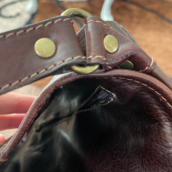 GRUPO GIORGIO 1966 Vera Pelle genuine brown leather crossbody made in Italy - Picture 14 of 16